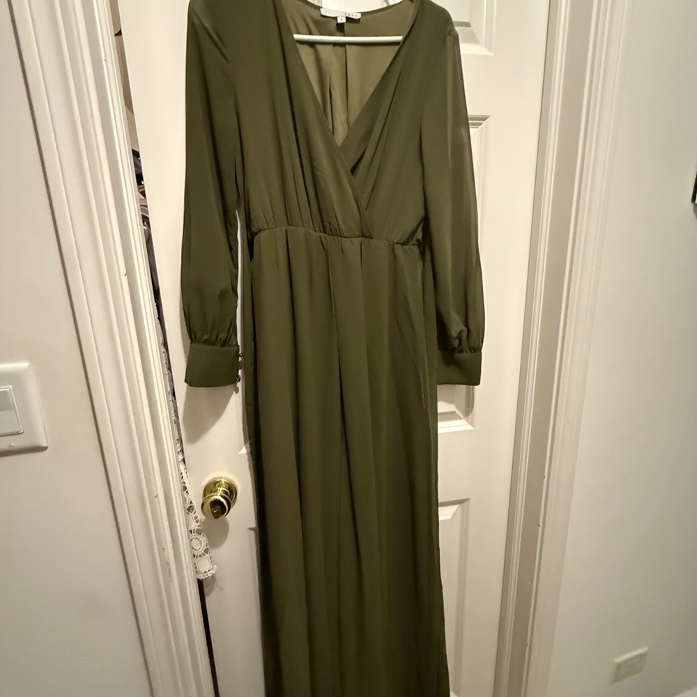 Baltic Born Olive Green Long Sleeve Dress